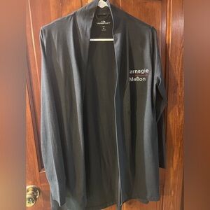Carnegie Mellon Dark Gray Cardigan Size Medium